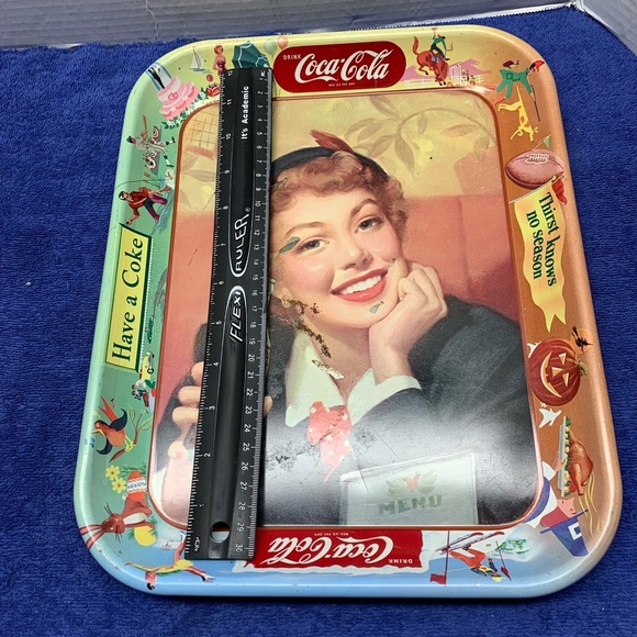 1950’s Have A Coke - Coca Cola Serving Tray - Thirst Knows No Season - Decor - Picture 5 of 6